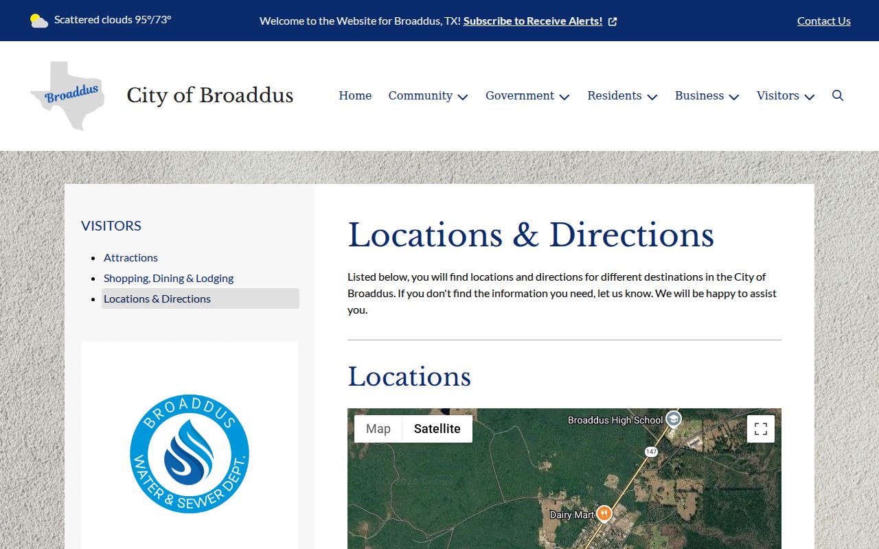 Broaddus Town Hall public record access location
